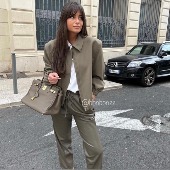 Zara topstitched pocket bomber - Picture 7 of 16